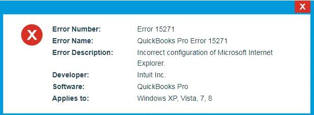 QuickBooks Error Code 15271